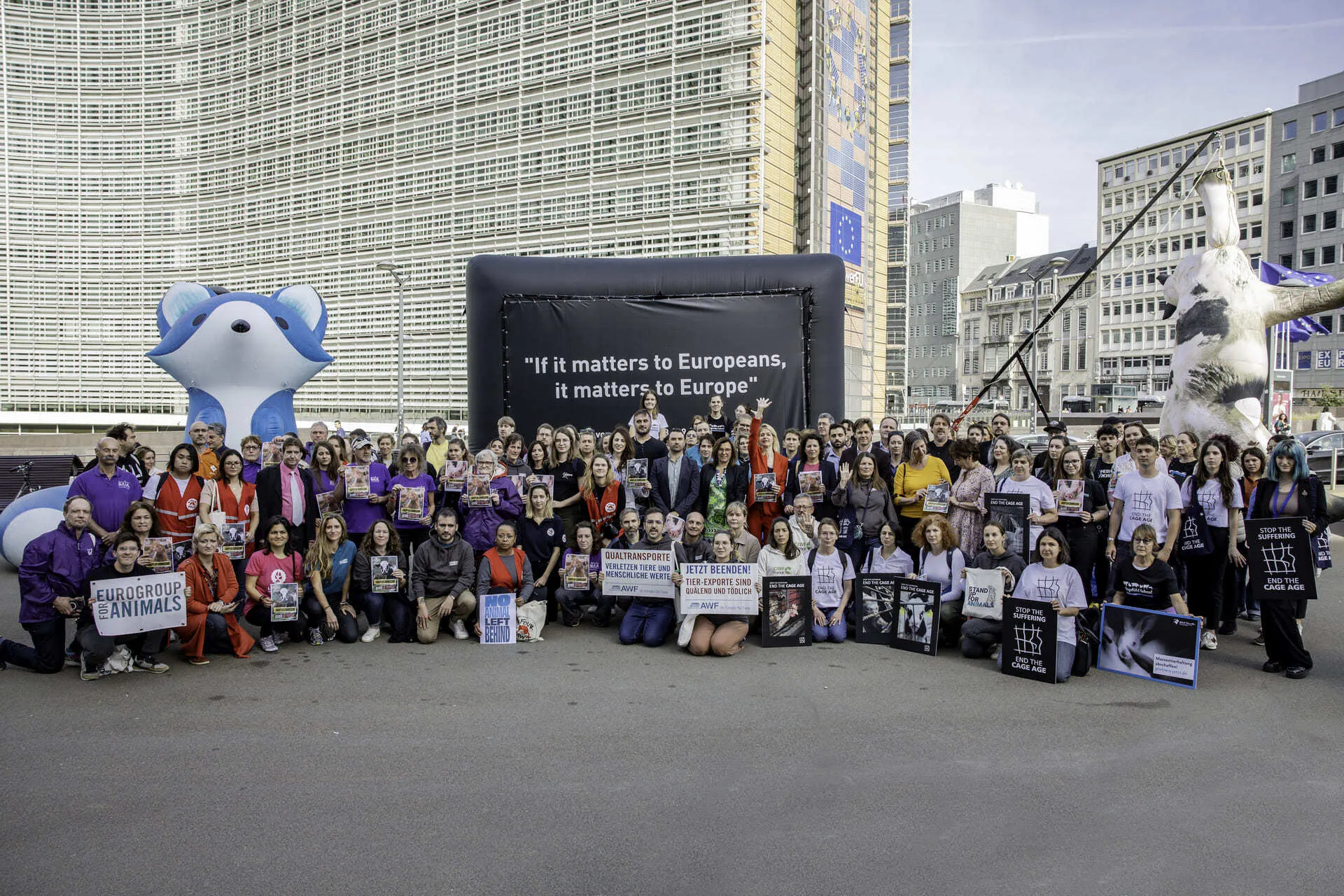 Eurogroup for Animals - Protest image in Brussels