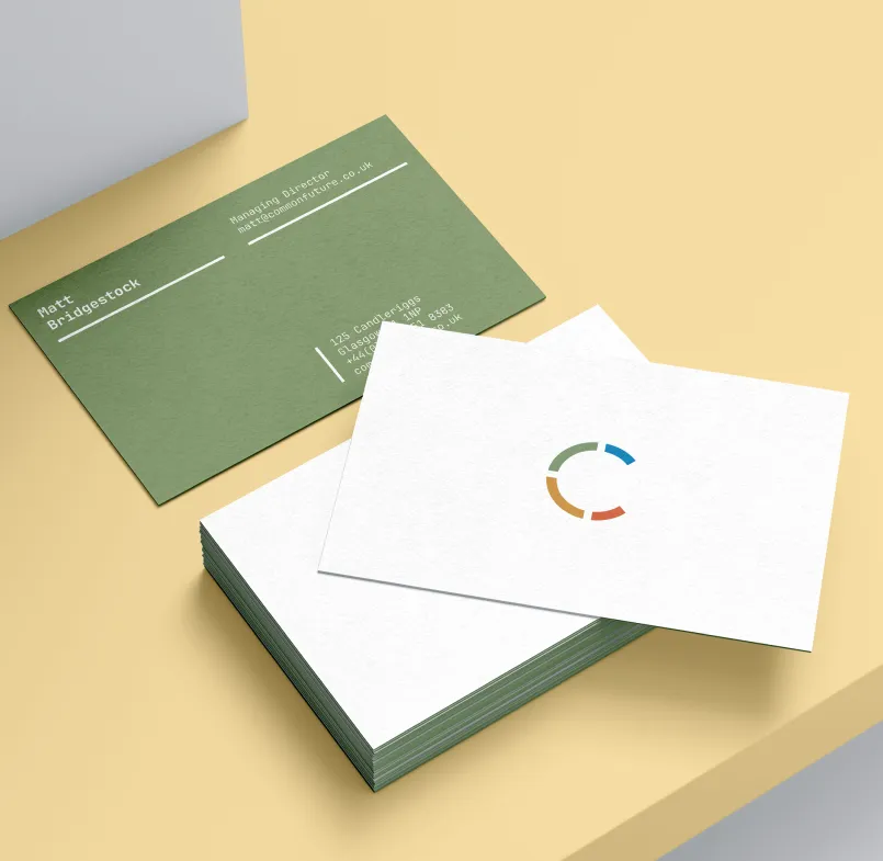 Mockup of Commonfuture business card